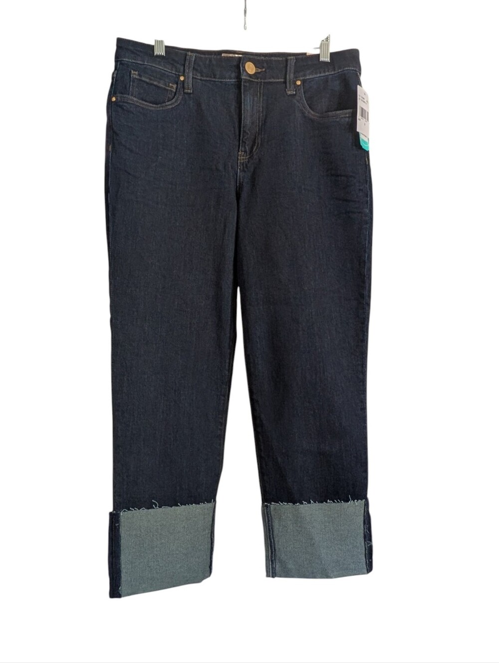 KUT From The Kloth Reese High Rise Crop Straight Leg Jeans NWT Dark Wash Size 6 - Picture 2 of 12